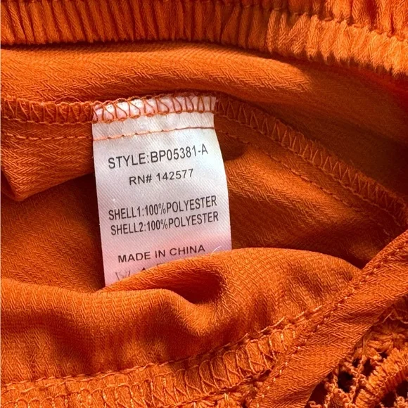 Gorgeous Blashe Orange Wide Leg Open Back Jumpsuit - Picture 11 of 12